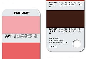 Example of a Pantone® swatch book
